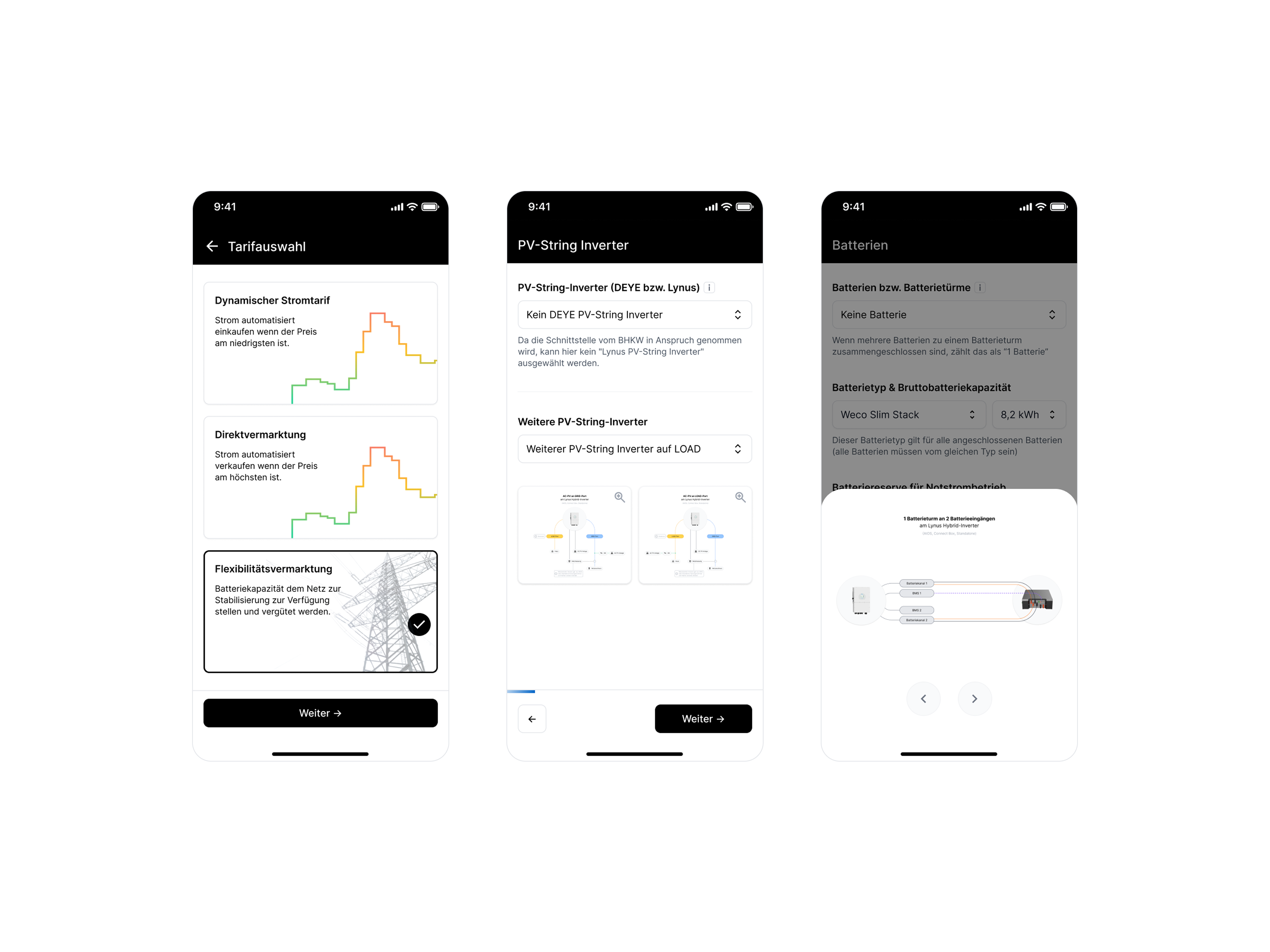Lynus mobile app interface