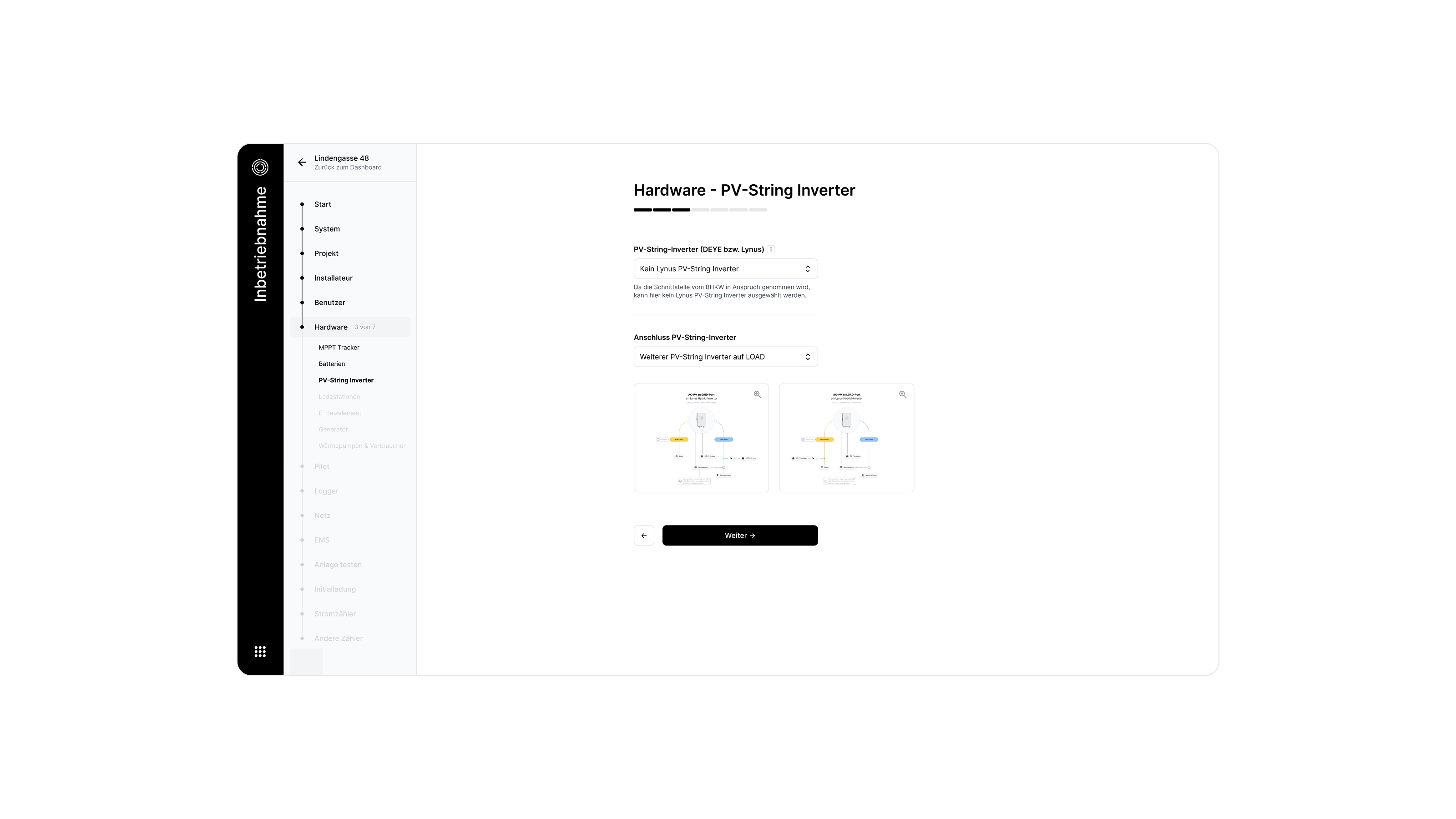 Lynus dashboard detail view