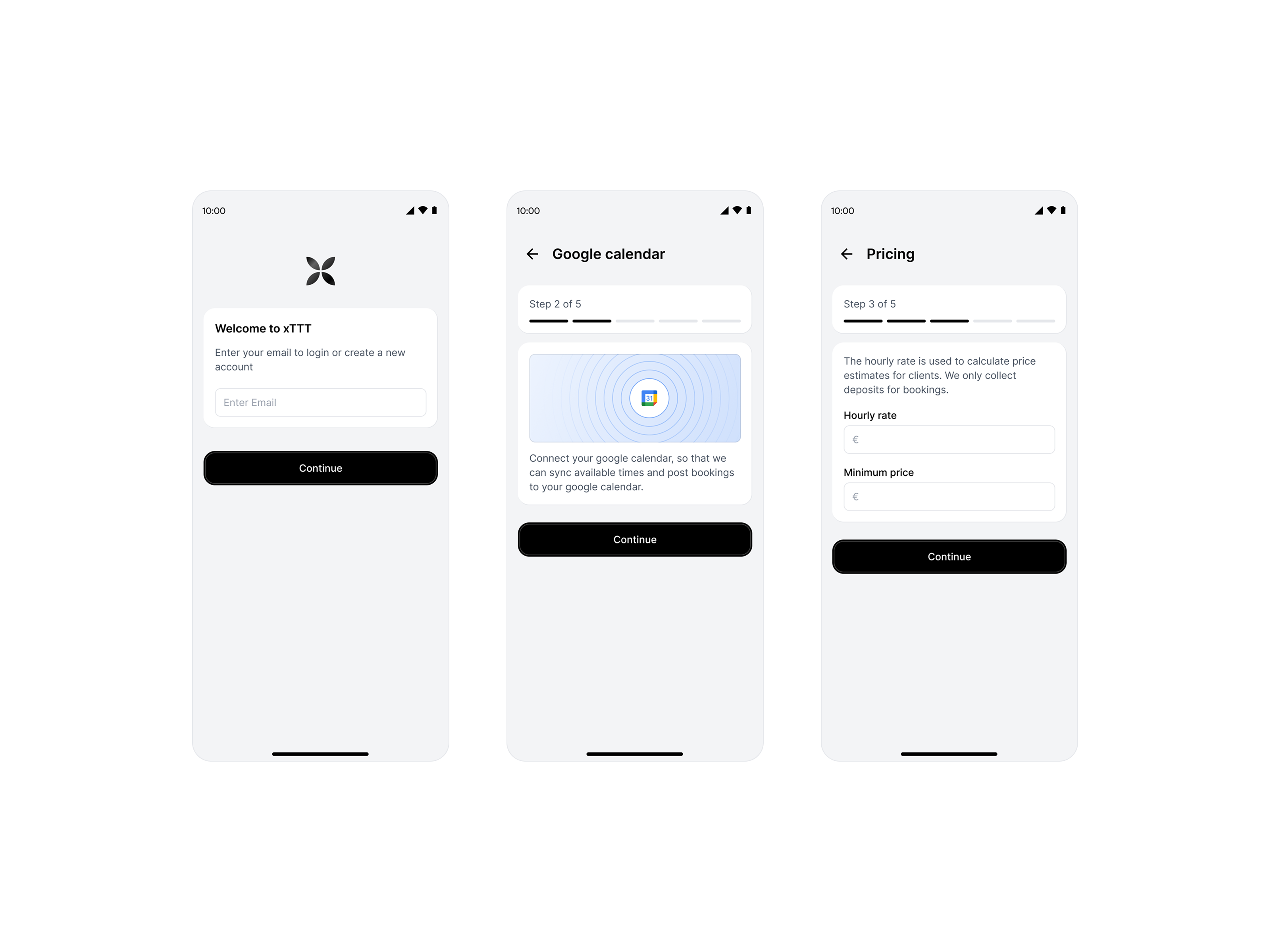 xTTT product interface overview